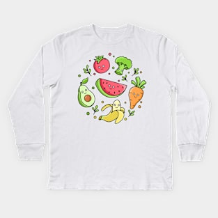 Good Food Good Mood Kids Long Sleeve T-Shirt